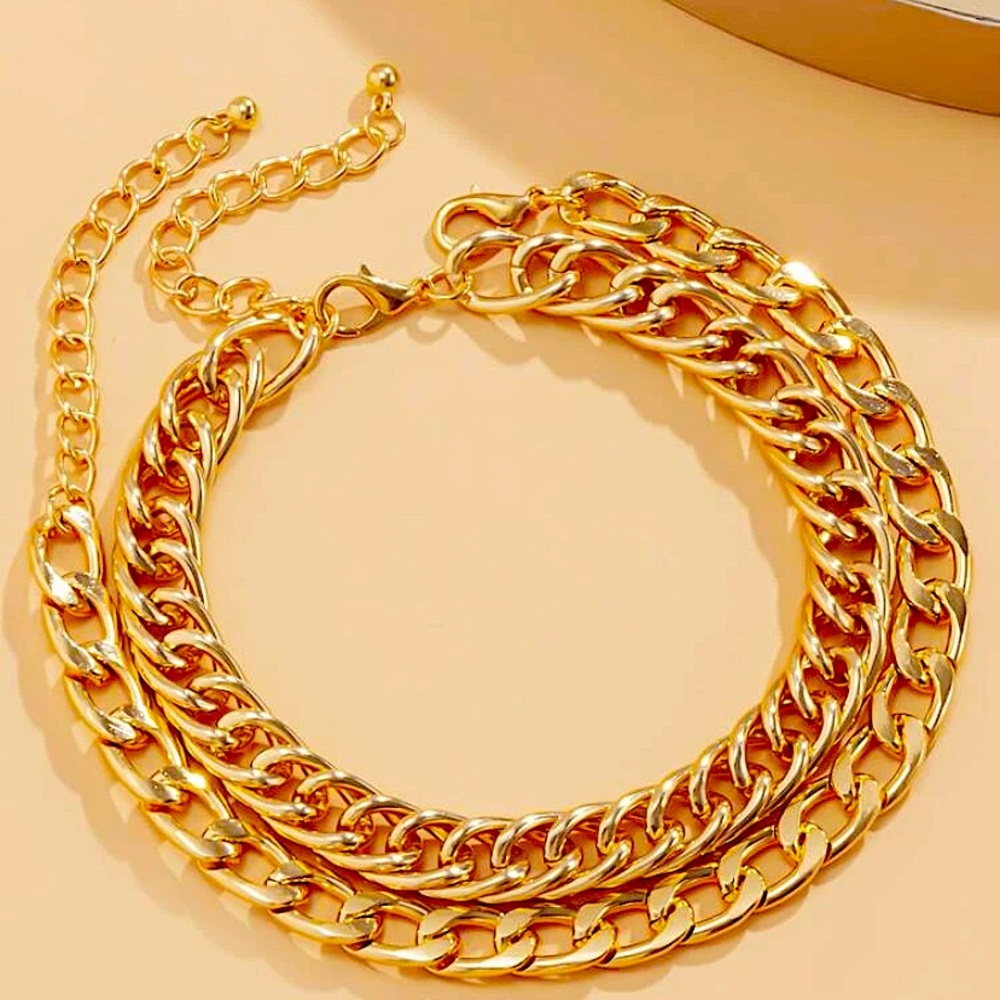 2pc Gold Chain Anklet